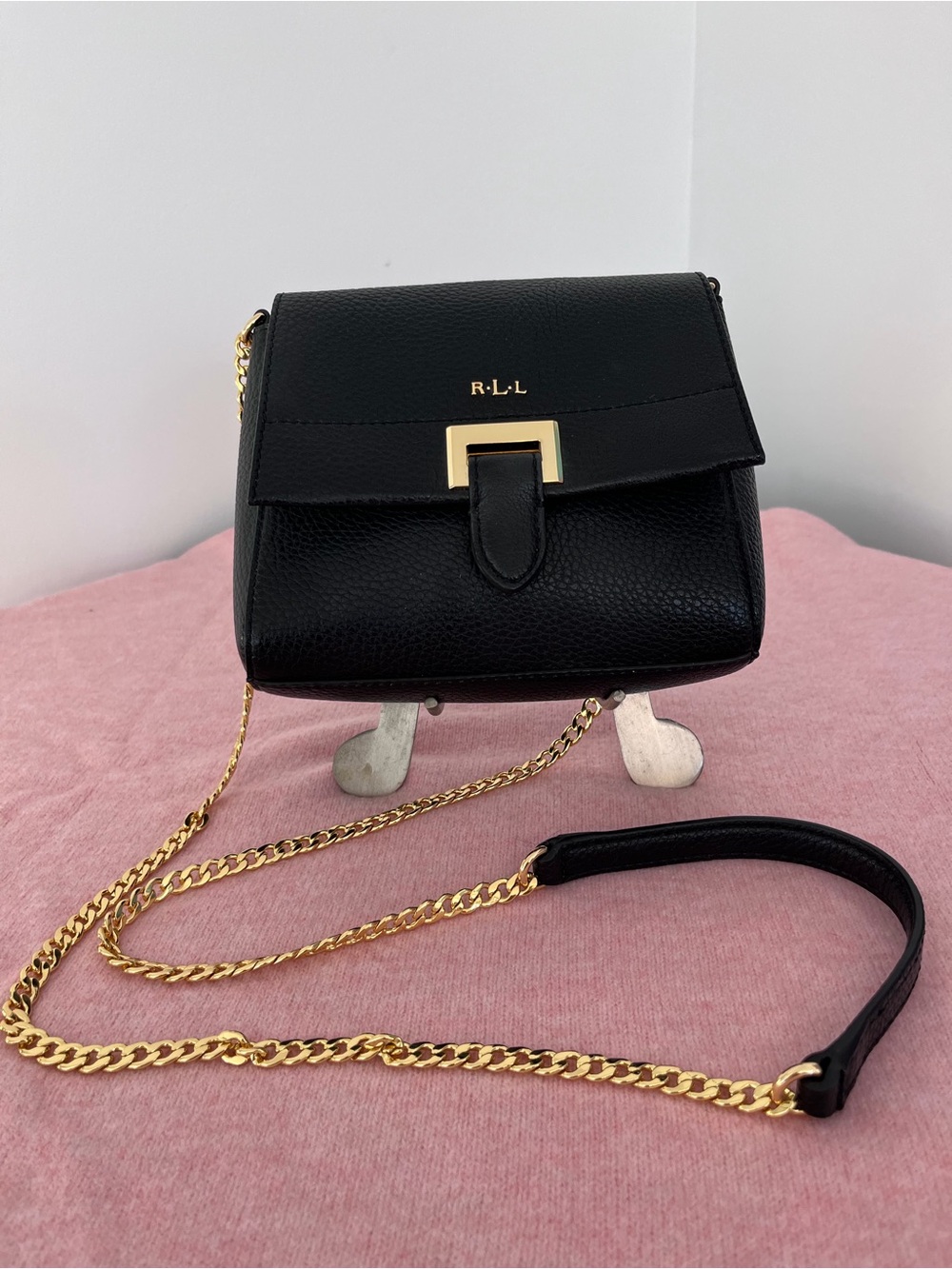 Lauren Ralph Lauren Crossbody Bag with Gold Chain - Picture 2 of 7